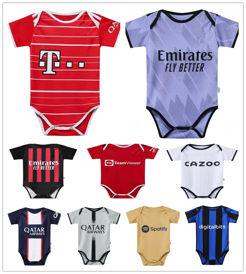 

2022 Baby soccer jersey 6-18 months baby crawling suit 2022 23 football club shirt