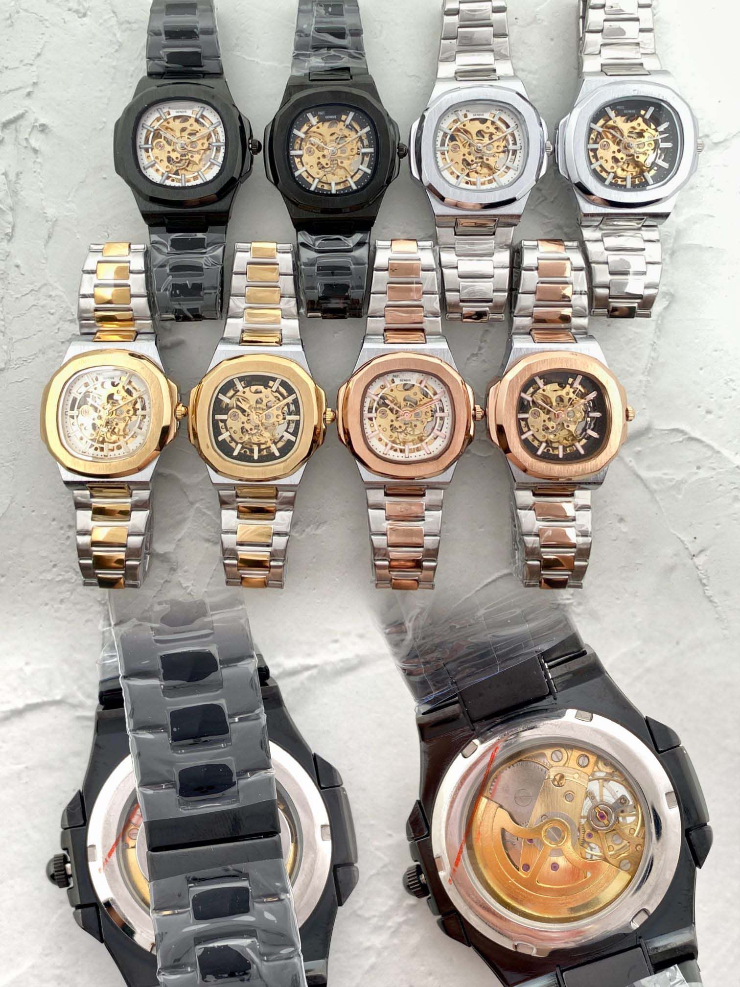 

Petak Pihlippe Gold AAAMen's Luxury Watch Waterproof Luminous Stainless Steel Automatic Mechanical Watch Fashion
