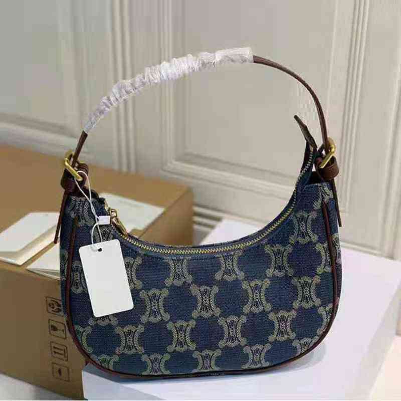 

Bag Celins 2022 new XiaGu armpit bag tannin denim Medieval French stick fashion versatile one shoulder women's trend 2OTN, Denim blue