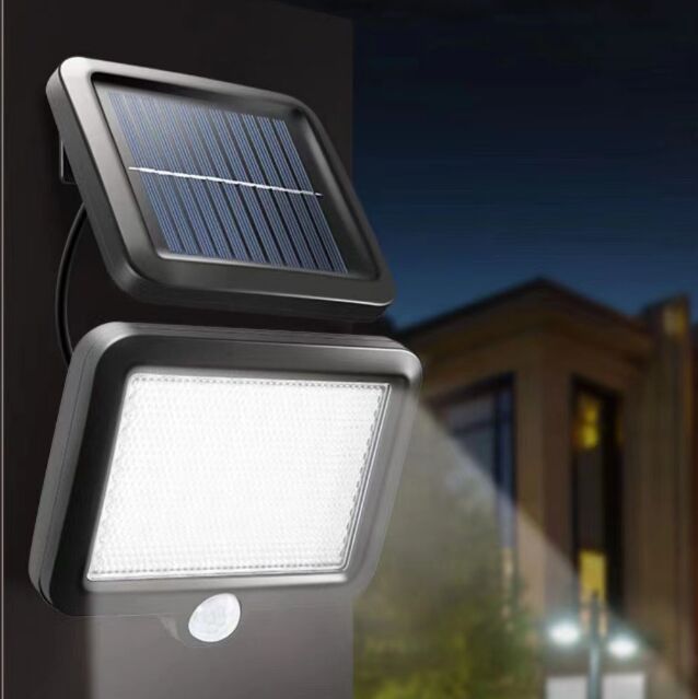 

Solar Wall Lights Outdoor Motion Sensor Light 56 LEDs Securtiy Night Lights for Patio Yard Deck Garage Driveway Porch Fence
