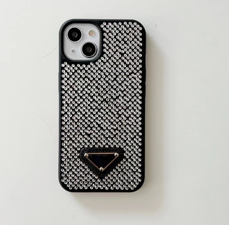

Iphone Cases Phone Cases Luxury Glitter Fashion Designer Bling Sparkling Rhinestone Diamond Jewelled 3D Crystal For 13 Pro Max I 12 11 Xs Xsmax Xr 8 7Plus Women Back, Silver +logo