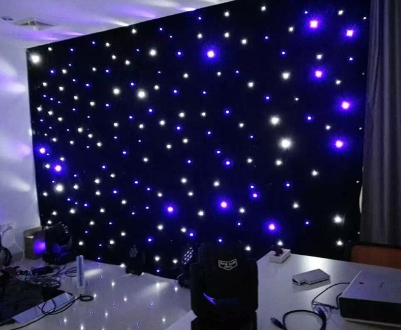 

LED starry sky screen wedding Effect celebration cloth wedding stage live broadcast background lamp
