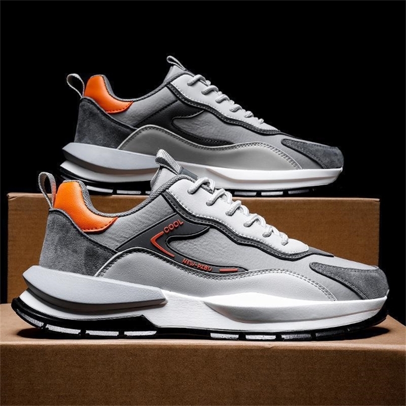 

Dress Shoes Design Style Men Breathable Running Outdoor Sneaker Sports Comfortable s Casual Sneakers 220921, Grey