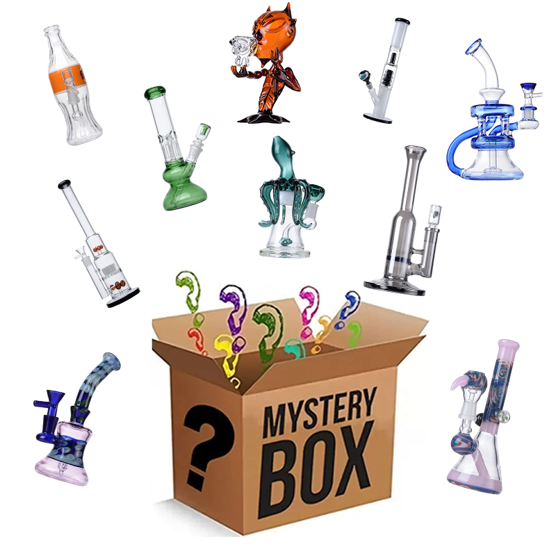 

Surprise Box Glass Bongs Multi Styles Smoking Pipes Popular Mystery Boxes Oil Dab Rigs Blind Box Of Water Pipes Hookahs