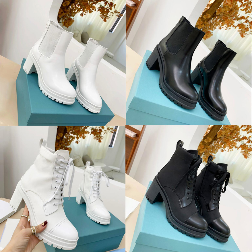 

Luxury Designer Brushed Leather And Nylon Laced Fabric Boots Monolith Mini Bag Lug Sole Combat Women Ankle Biker Australia Platform Heels Winter Sneakers With Box, Don't buy it