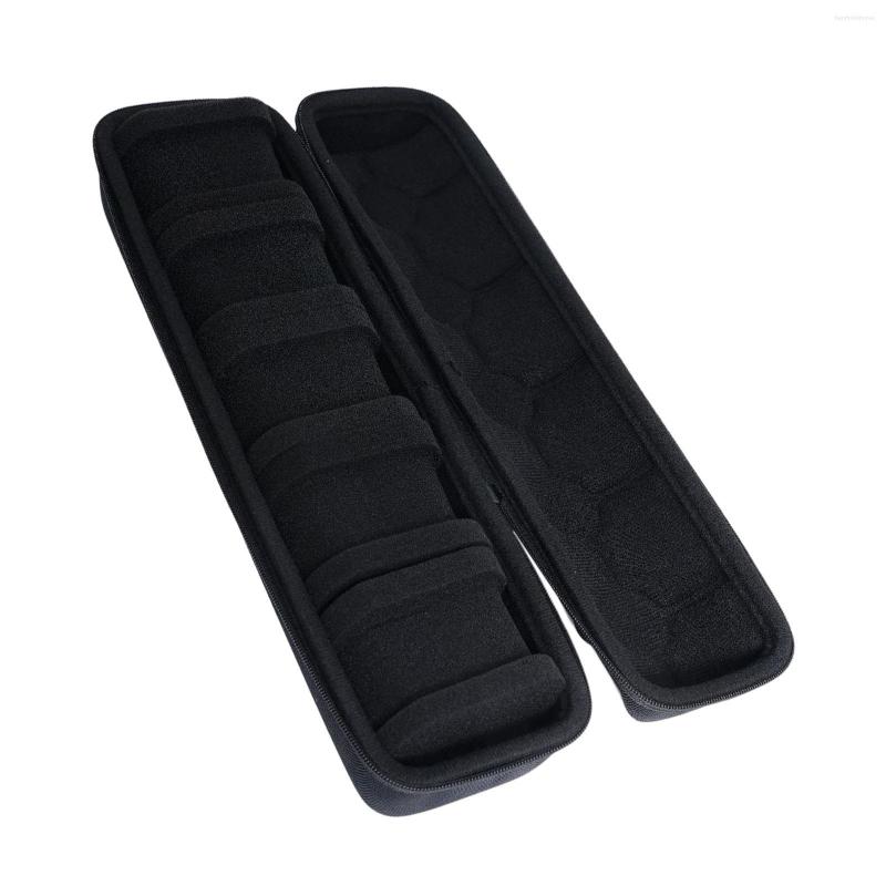 

Watch Boxes Portable 5 Slot Roll Zipper Case Organizer With Convenient Handle