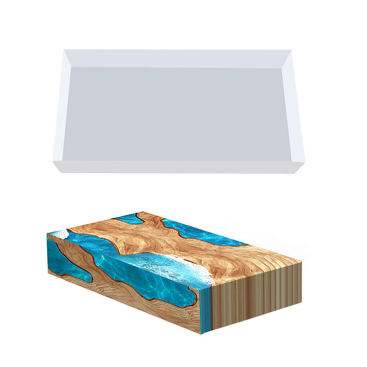 

Silicone moulds Holder Molds Cake Tools Moulds Epoxy Rface Mask Board Mold Large Silicon for River Tables with Wooden White All-season 1-5days