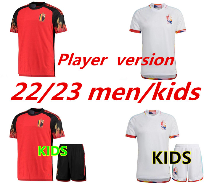 

2022 Belgium Soccer Jersey fans player hazard COURTOIS LUKAKU TIELEMANS 22 23 Michy Batshuayi Kevin De Bruyne KOMPANY men kids Football Shirt Kits 999, Gold