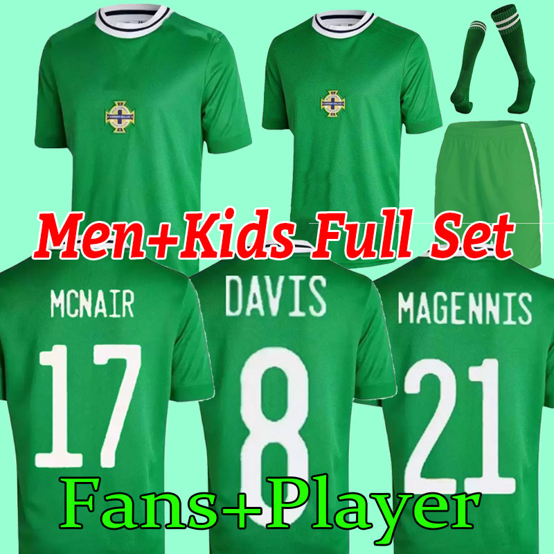 

2022 Northern Ireland Soccer Jerseys LAFFERTY EVANS Football Shirt DAVIS MCNAIR MAGENNIS Green Man White Men Kids Kit White 22 23 Uniform player version full set sock, Home women