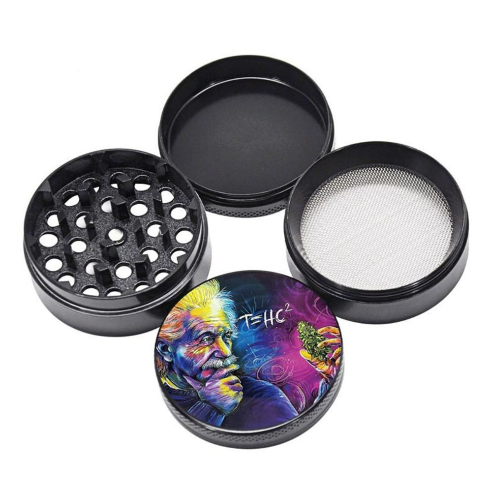 

4 Layers Herb grinder smoking accessories 50mm Herb color printing Crusher Smasher Colorful Aluminum alloy Grinder High Quality