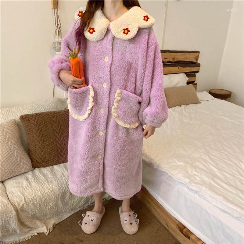 

Women's Sleepwear Women's Women's Two-piece Pajamas Suit Pockets Loose Hairy Wearing Home Clothes And Pajama Warm Cute Sweater Knit, Purple