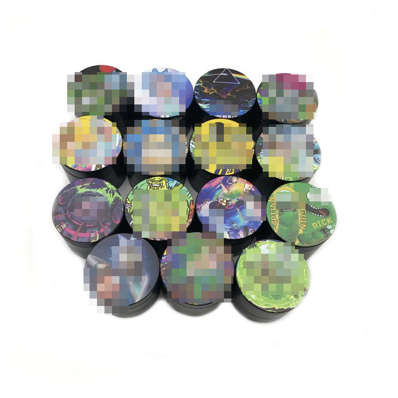 

Herb Tobacco Grinders Smoke Accessories zinc alloy 4 Layers cartoon cover Grinder