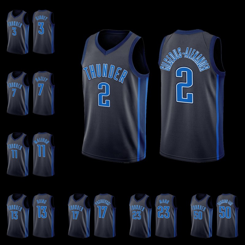 

Custom Basketball Jerseys 7 Chet Holmgren Shai Gilgeous-Alexander Josh Giddey Luguentz Dort Oklahomas City OKC Thunders Jersey Russell Ousmane Dieng Westbrook