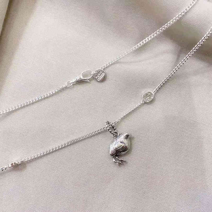 

Pendant Necklaces new 925 silver make old couple chicken Necklace cool wind sweater chain exclusive Design jewel Exclusive saleMS98