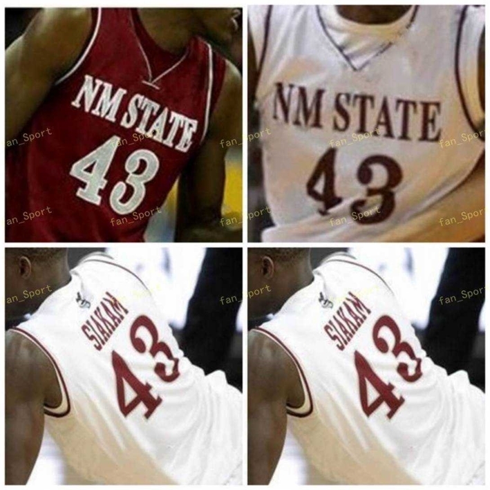 NN1 College Mexico State Aggies Basketball Jersey 20 Trevelin Queen 22 Eli Chuha 43 Pascal Siakam Custom Stitched