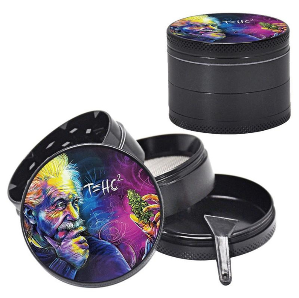 

4 Layers Herb grinders smoking accessories 50mm Herb color printing Crusher Smasher Colorful Aluminum alloy Grinder