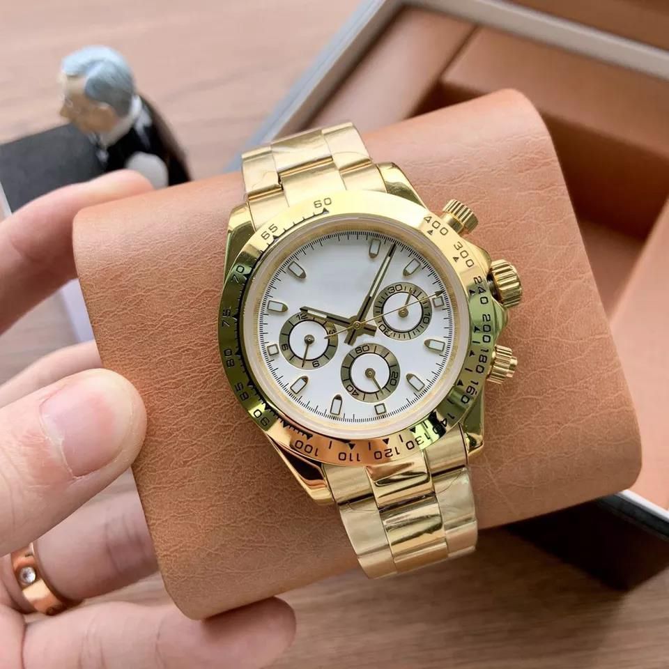 

Designer Watch Factory Luxury High Quality Watch Gold Dial 40mm Stainless Steel Mechanical Automatic Movement Working Men's Watches