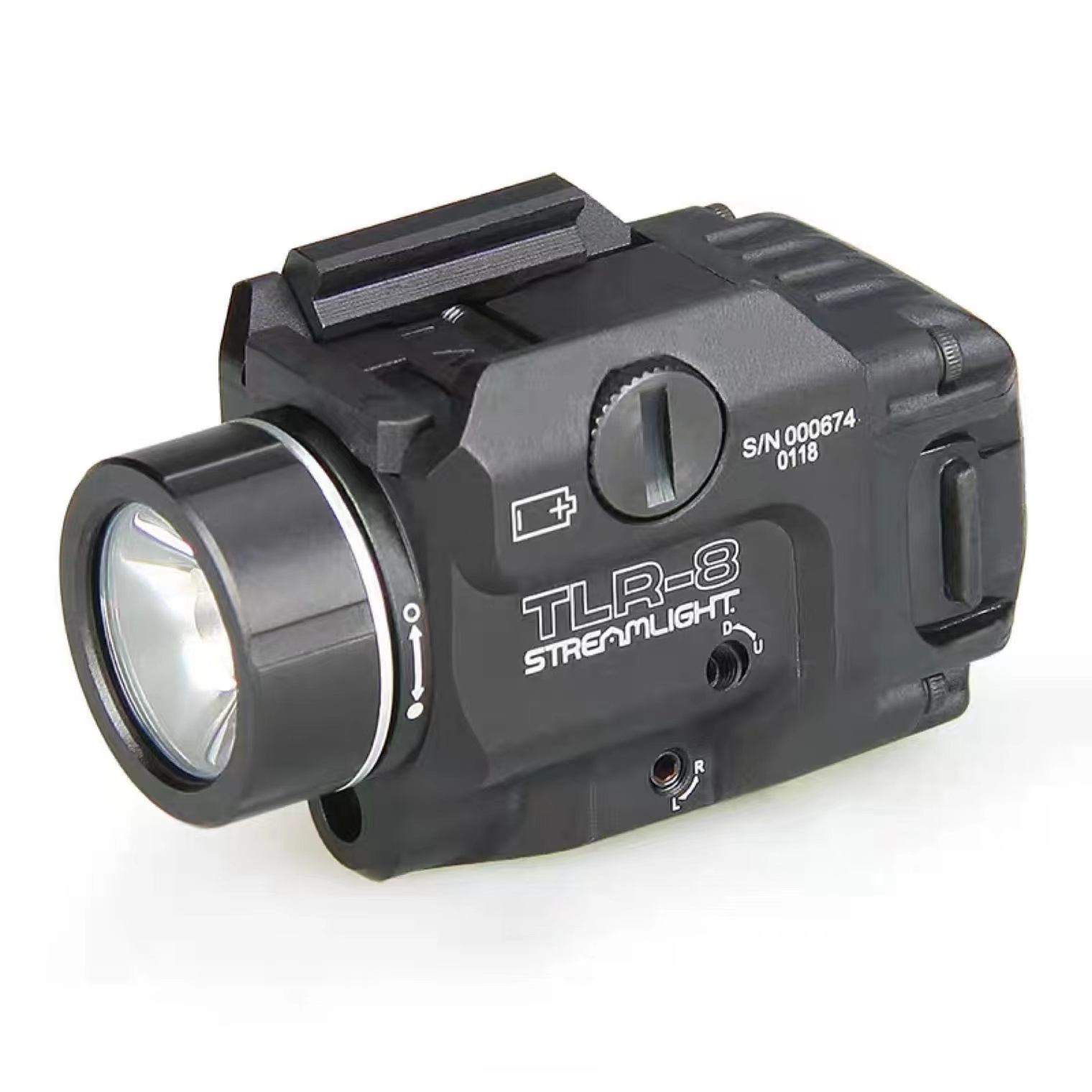 

TLR-8 Flashlights Fullsize L R LED Light With Red Laser Sight For Pistol Hunting G17 19 SIG CZ TR8 Laser Flashlight, Black