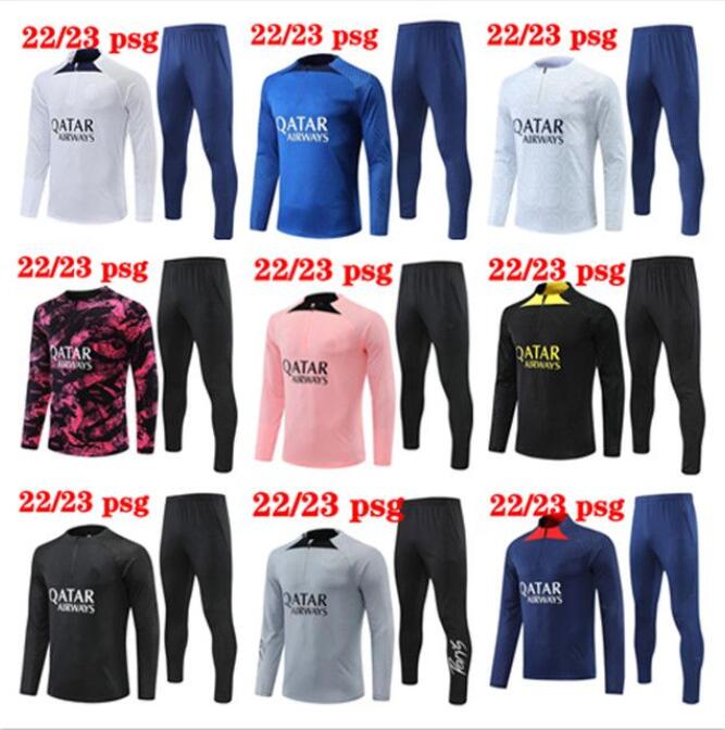 

22 23 PSGS MBAPPE adult tracksuit jacket 2022 2023 kids and men training suit long sleeve Football soccer Jersey kit uniform chandal