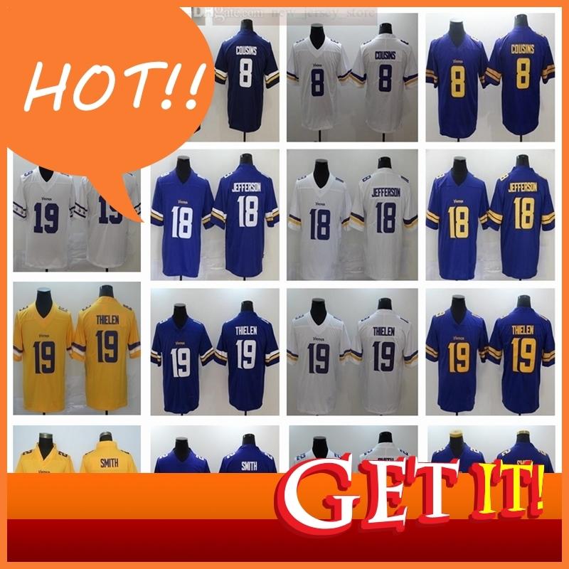 

college wearMan Women Youth 19 Adam Thielen Jerseys Kids 8 Sam Bradford 18 Justin Jefferson 22 Harrison Smith Jersey Cheap Purple White Yell, As picture
