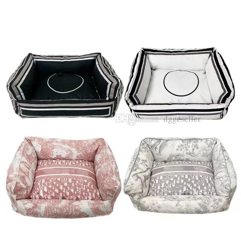 

Designer Dog Bed Classic Pattern Pet Kennels for Small Medium Dogs Breathable Soft Padding with Nonskid Bottom Removable Cloth Cover Dog Beds Red Gradient Pink S M09, Mix color