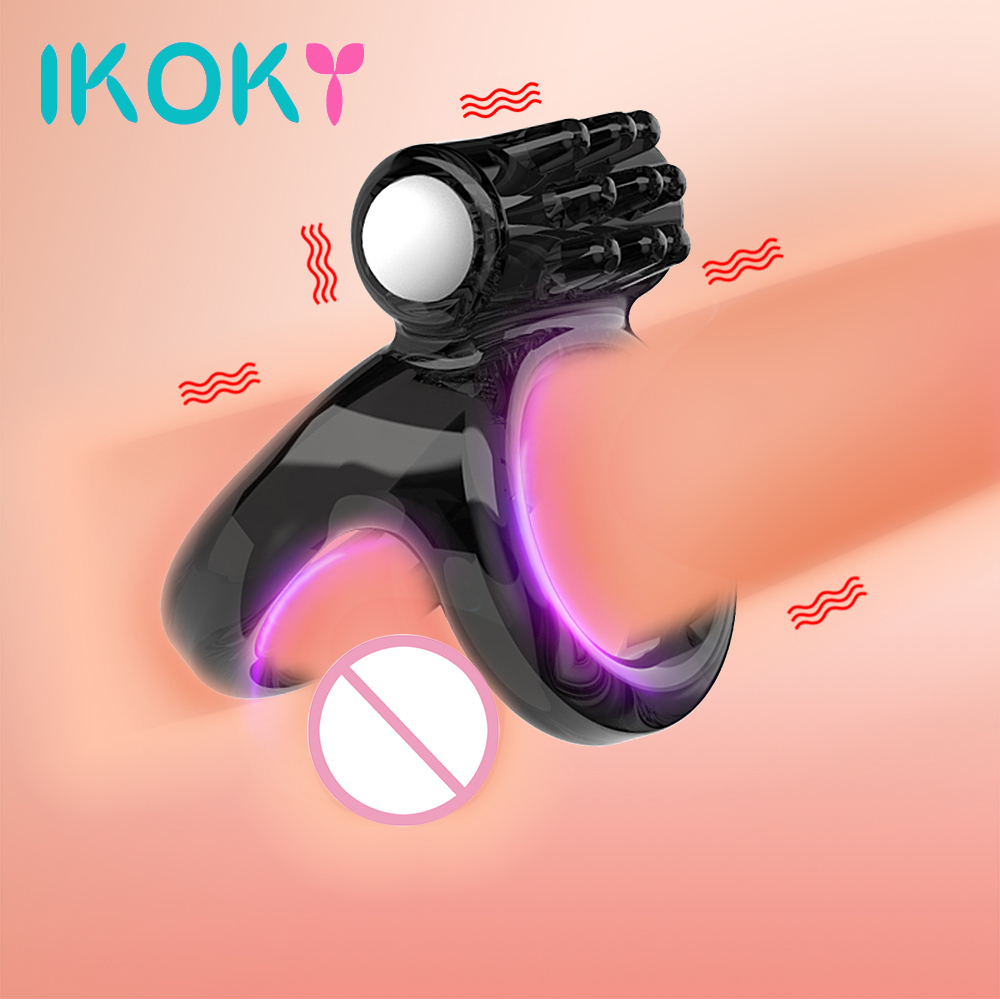 Articles de beauté Ikoky Male Penis Ring tentacule vibration couple AMOUR AMOUR AGMENT