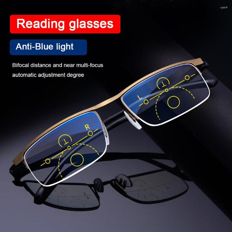 

Sunglasses 1PC Progressive Reading Glasses Men Women Multifocal Bifocal Anti Blue Light Magnifying Presbyopic EyeGlasses 1.0- 4.0