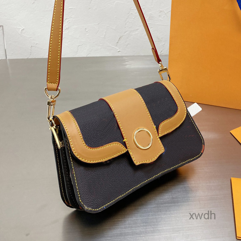 

Evening Bags Shoulder One Messenger Bag Underarm Handbags Purse Medieval Times High Quality Genuine Leather Color Letter Pattern Double Sho