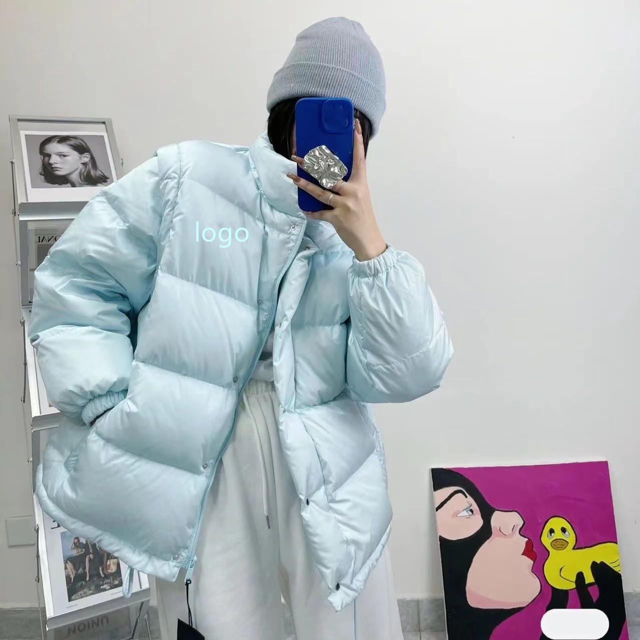 

Women Jacket Parkas pradas Down Coat Fashion Short Jacket Style Slim Corset Thick Outfit Windbreaker Pocket Outsize Lady Warm Coats prad