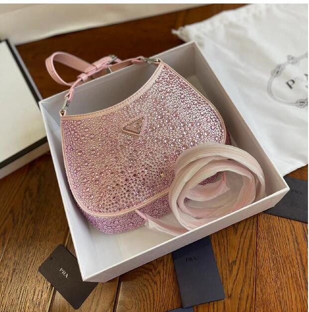 

luxury Shoulder Bags lady crossbody wallet purse Nylon Diamonds Cell Phone Pocket handbags Girls tote two item hobos walletss