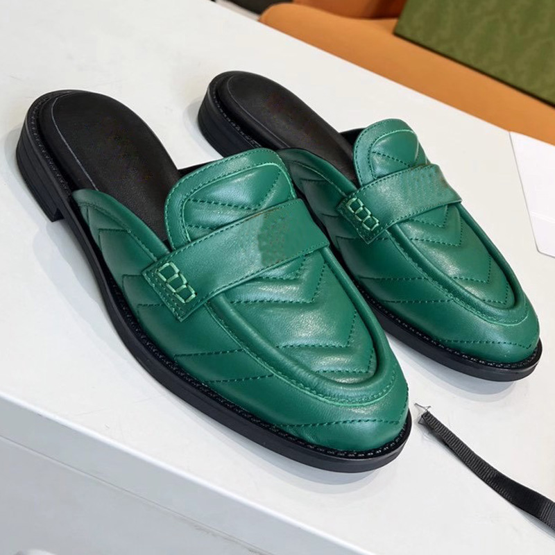 

Loafer Shoes Platfrom Sneakers Top Luxury Women Lug Sole Horsebit Gold-Toned Embroidery Lady Leather White Black Comfort Walking Slip size35-40, Green
