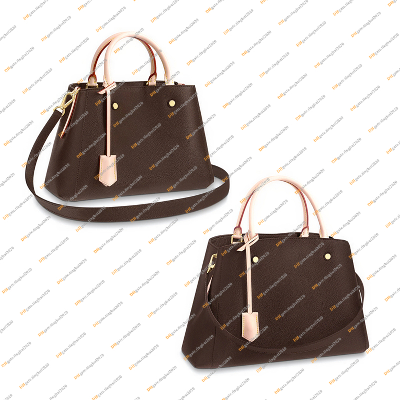 

Ladies Fashion Casual Designer Shoulder Bag High Quality Top 5A Handbag TOTE M41055 M41056 Cross Body 2 Size 8PAY, Brown flower & large size & 33cm