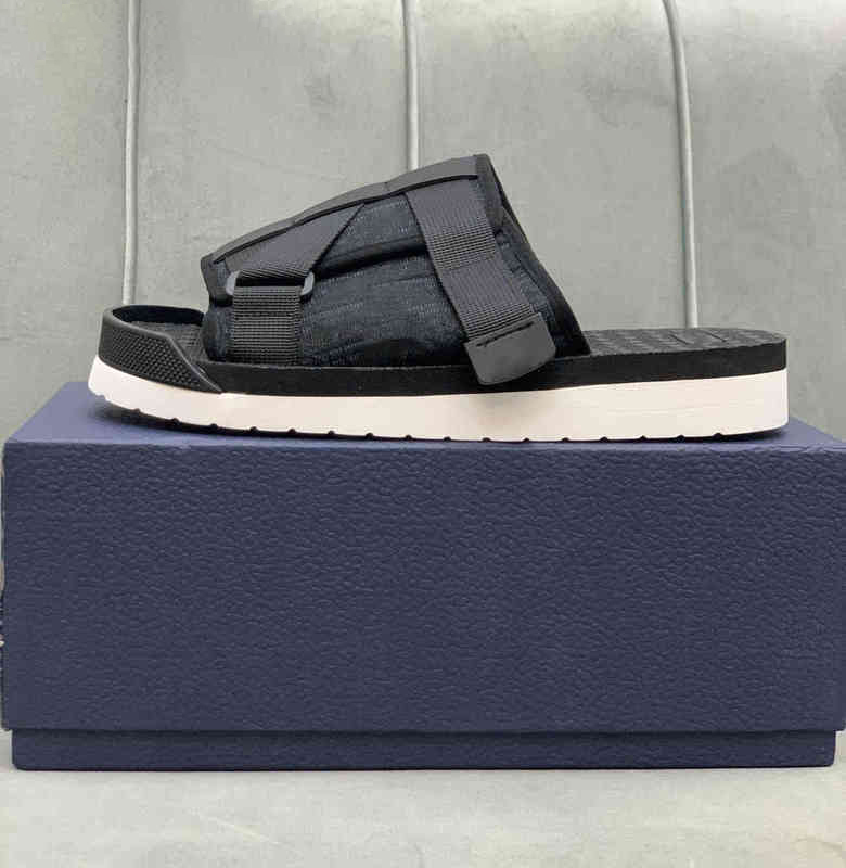 

Designer Black Alpha Slippers in Oblique Jacquard Fashion Summer Luxury Red White Slipper Nylon Bands Sandy Beach Sandals Loafer