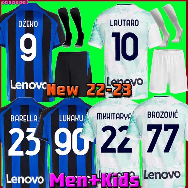 

LUKAKU soccer jersey 22 23 BARELLA VIDAL LAUTARO ERIKSEN DZEKO CORREA AWAY THIRD UNIFORMS football shirt 2022 2023 men kids kit, 22/23 men home