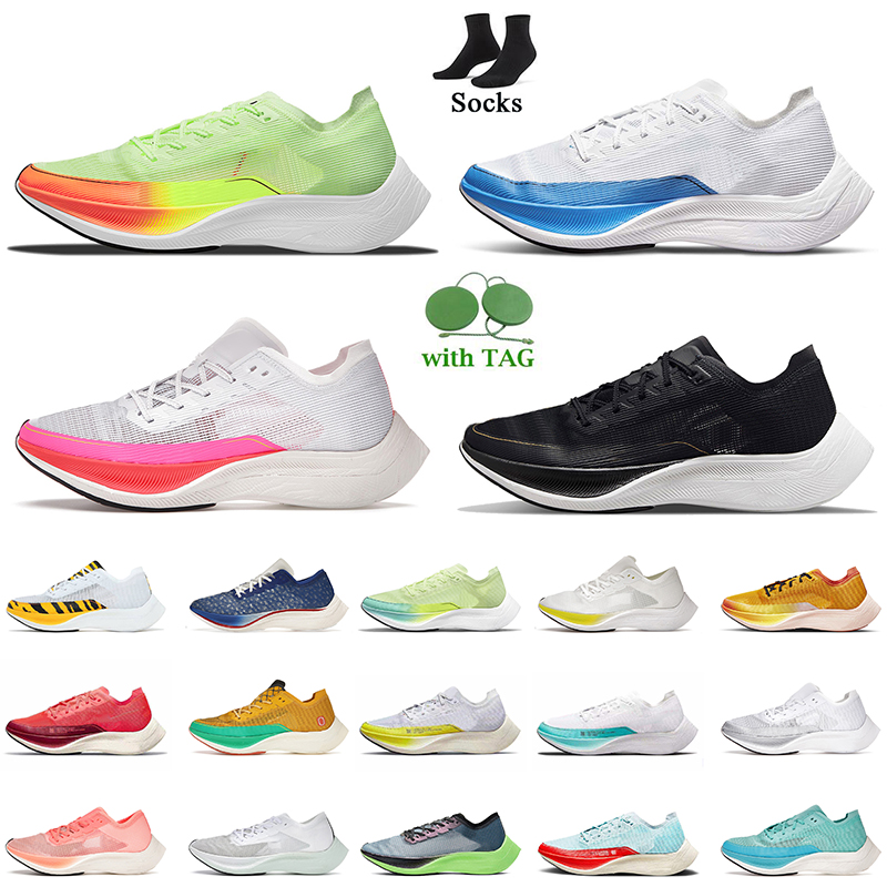 2023 Femmes Hommes Zoomx Vaporfly Next% Chaussures De Course À Barely Volt Hyper Orange Blanc Photo Valériane Bleu Rawdacious Noir Métallisé Or P