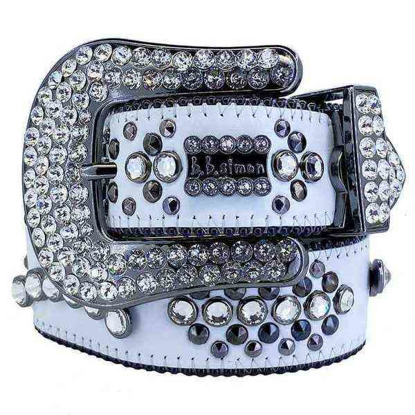 

Designer 2022 Bb Belt Simon Belts for Men Women Shiny diamond belt white cintura uomo boosluxurygoods 5000