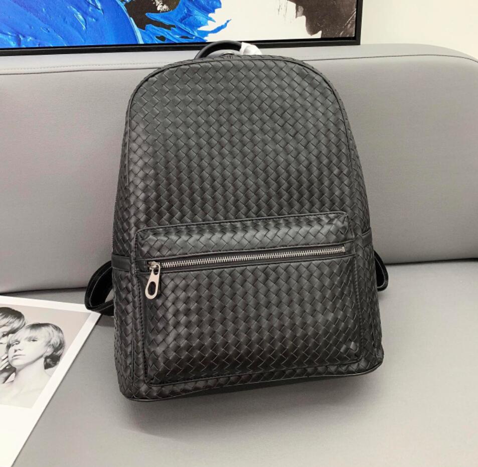 

Top Luxury Backpack hand woven Style Designer Bags Totes Women real Leather Shoulder Bag letter zipper mens plain Interior Compartment coin purse wallets, Black