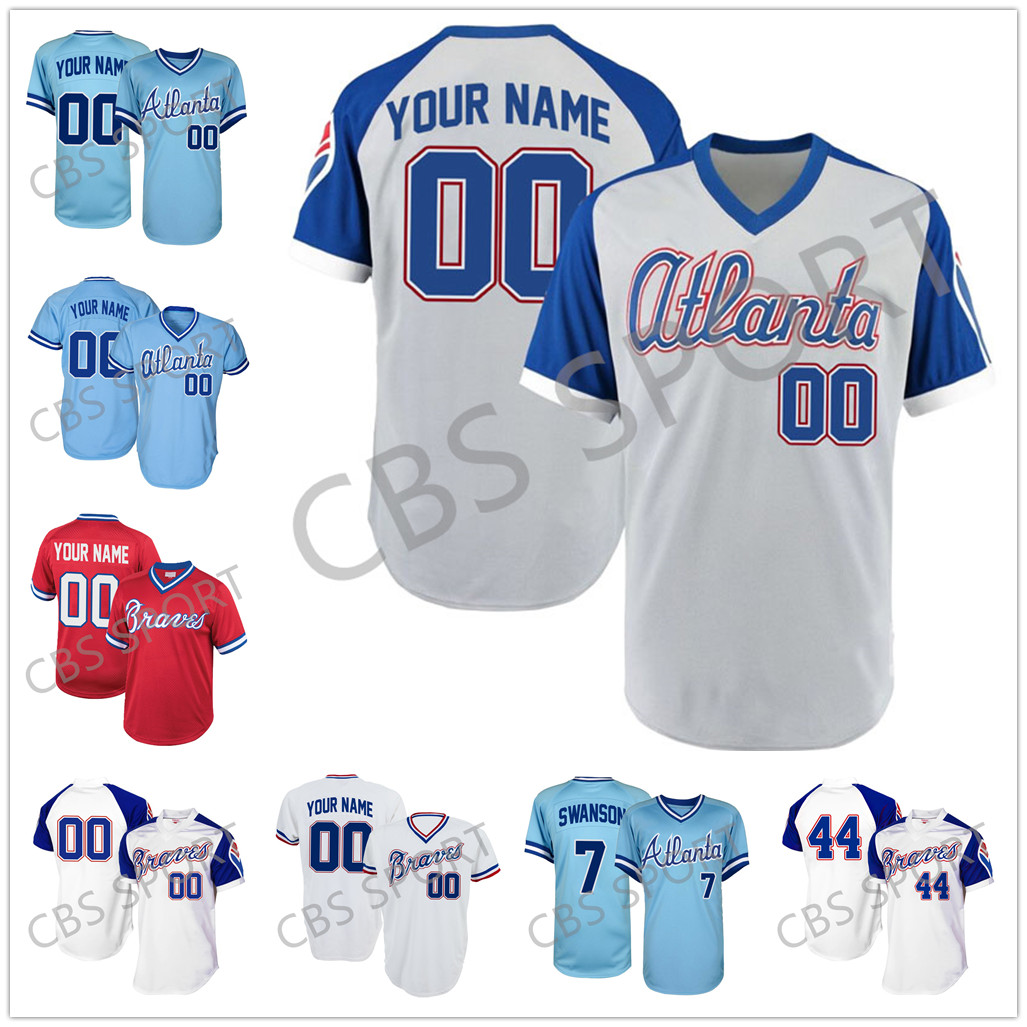 

Atlanta Marcell Ozuna Pullover Jersey Ozzie Albies Riley Austin Riley Matt Olson Swanson Braves Jerseys Ronald Acuna Jr. Embroidery Top Quality, 1981/men
