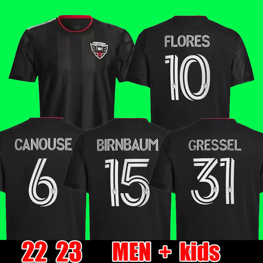 

MLS 2022 2023 Washington DC United Soccer Jersey 16 PEREZ 4 HINES-IKE 13 BRILLANT 5 MORENO 31 GRESSEL CANOUSE ROONEY Football Shirt Kits, 22 23 jersey