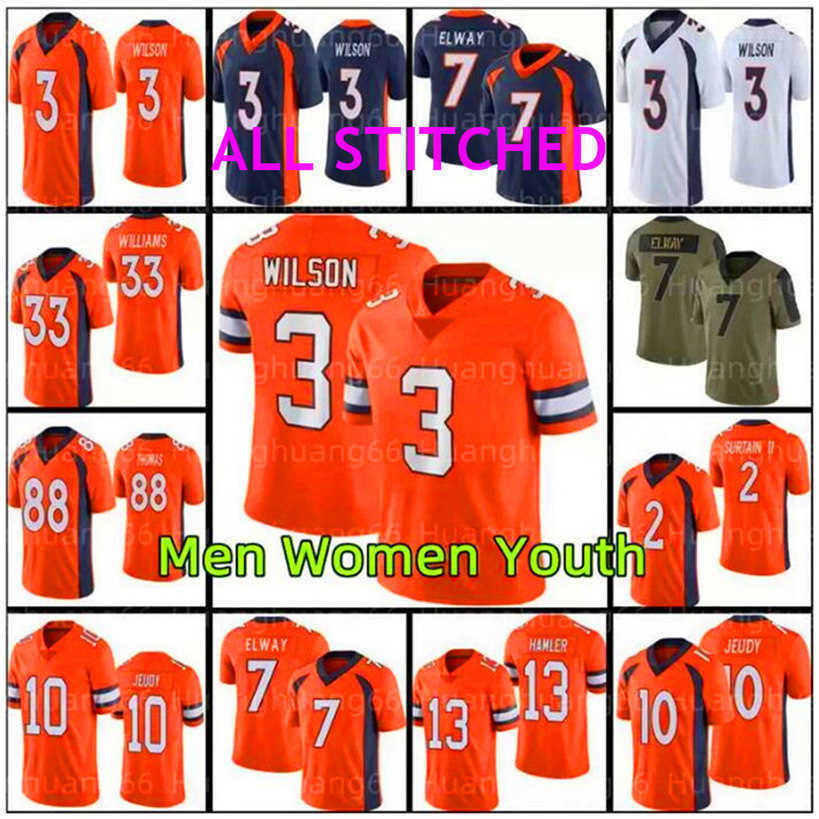 

Russell Wilson Jersey Custom Man''Denver''Broncos''Smith Jerry Jeudy Justin Simmons John Elway Patrick Surtain II football jerseys Brandon McManus, Color