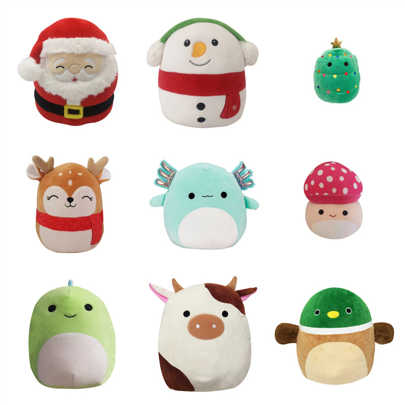 

20CM Cute Plush Dolls Santa Claus Elk Snowman Mushroom Bird Soft Plush Throw Pillow Children Christmas toy C30