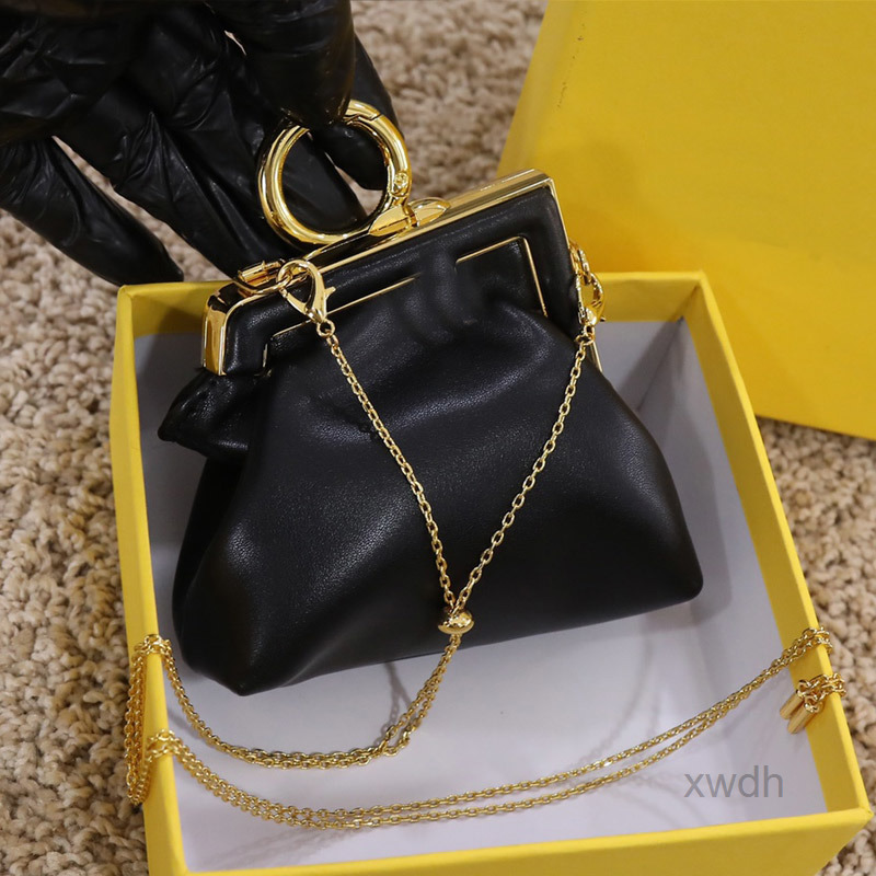 

Evening Bags First Classic Mini Lipstick Bag Golden Chain Sheepskin Coin Purse Bag Latch Women Fahsion Wallets Shoulder Crossbody Bags
