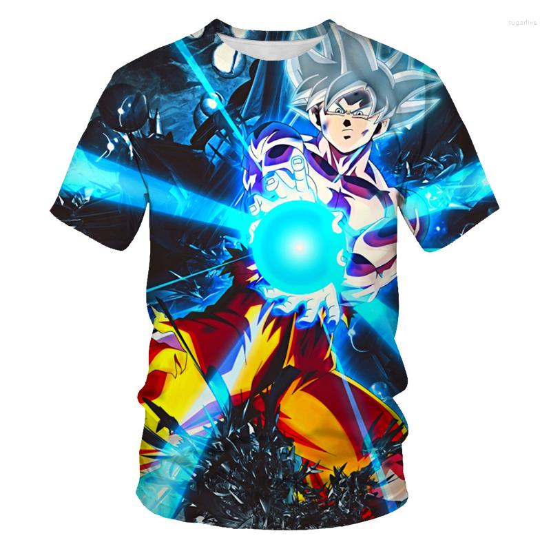 

Men's T Shirts Summer Men's T-shirt Casual Large Size 3D Printing Japanese Anime Saiyan Goku Children's Fashion Top, F775
