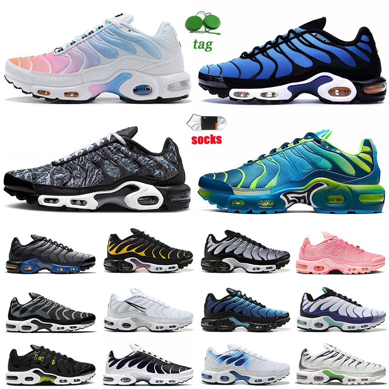 2022 Tn Plus Hommes Running Chaussures De Sport Taille 12 Bred Oreo Gris Fumé Triple Noir Tout Blanc Hyper Bleu Moyen Vert Femmes Amx Tns Baskets