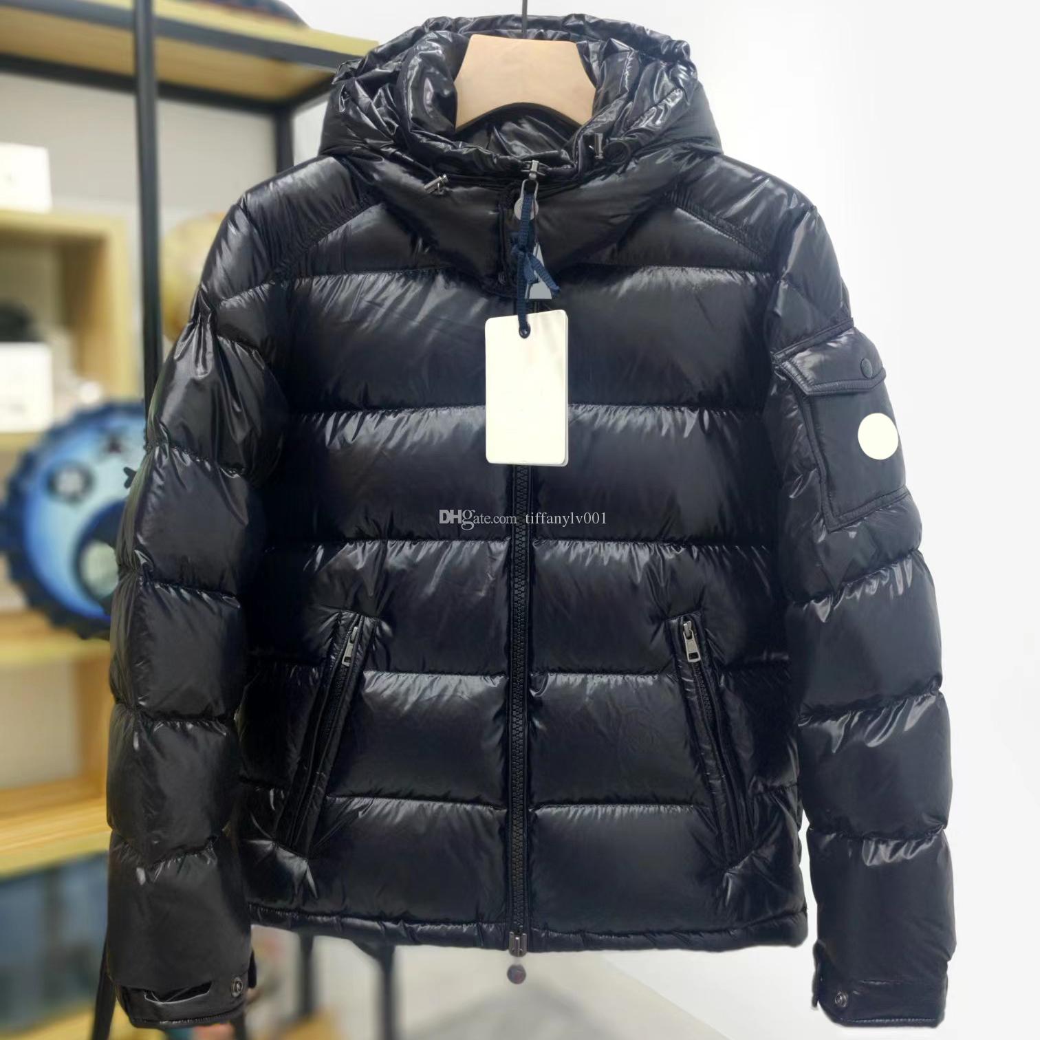 Designer Maya Mens Down Jackets Luxurious Classic Embroidered Badge Outerwear coats Padded Hooded winter Jacket Parkas