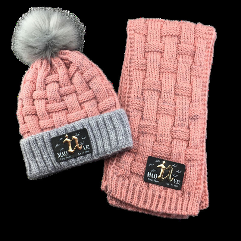 

Scarves Wraps Hats Scarves Gloves Sets Kids Winter Fleece Lined Knit Hat Scarf Set Patch U Thick Plaid Beanie Scaft for Girls 3 10 Yrs 220921, Navy