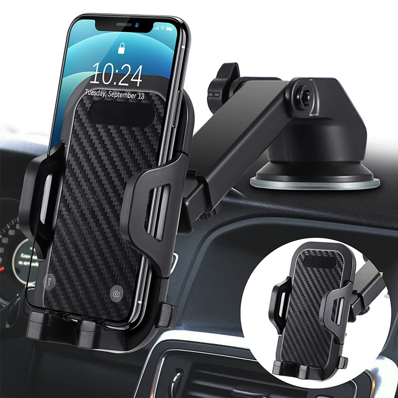 

Car mobile phone holder for dashboard windscreen vents for all phones and cars, Black