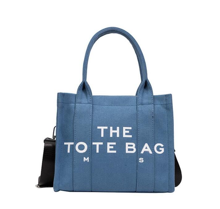 

2022 NEW Women TOTE BAG MJ Alphabet Canvas shoulder Diagonal Tote Bag