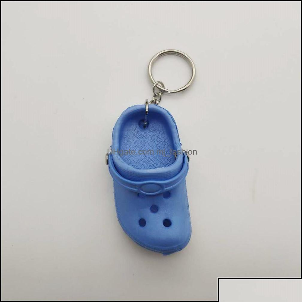 

Key Rings Jewelry Custom 1Pc Cute 3D Mini Eva Beach Hole Little Croc Shoe Keychain Girl Gift Bag Accessories Decorat Bdehome Ot4Bw