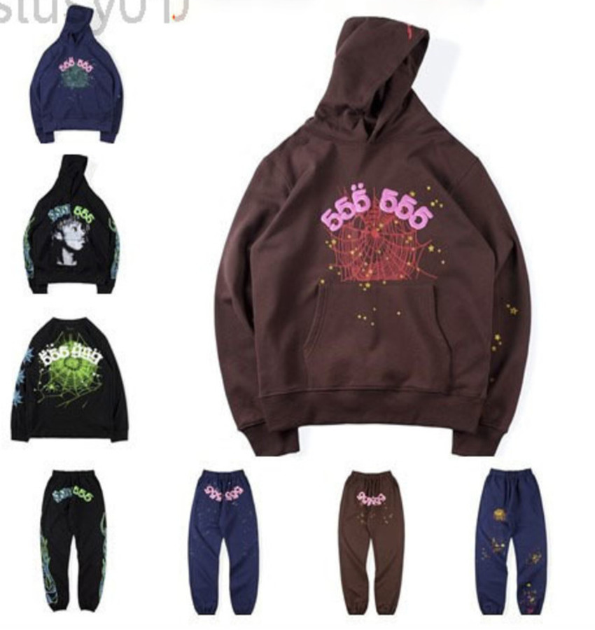 2022 Designer Kanyes Style Spider 555 Hoodie Jacket Spi5er 555 Fashion Streetwear Printed Men&#039;s And Women&#039;s Couple&#039;s Sweater Hoodi-image-805926396